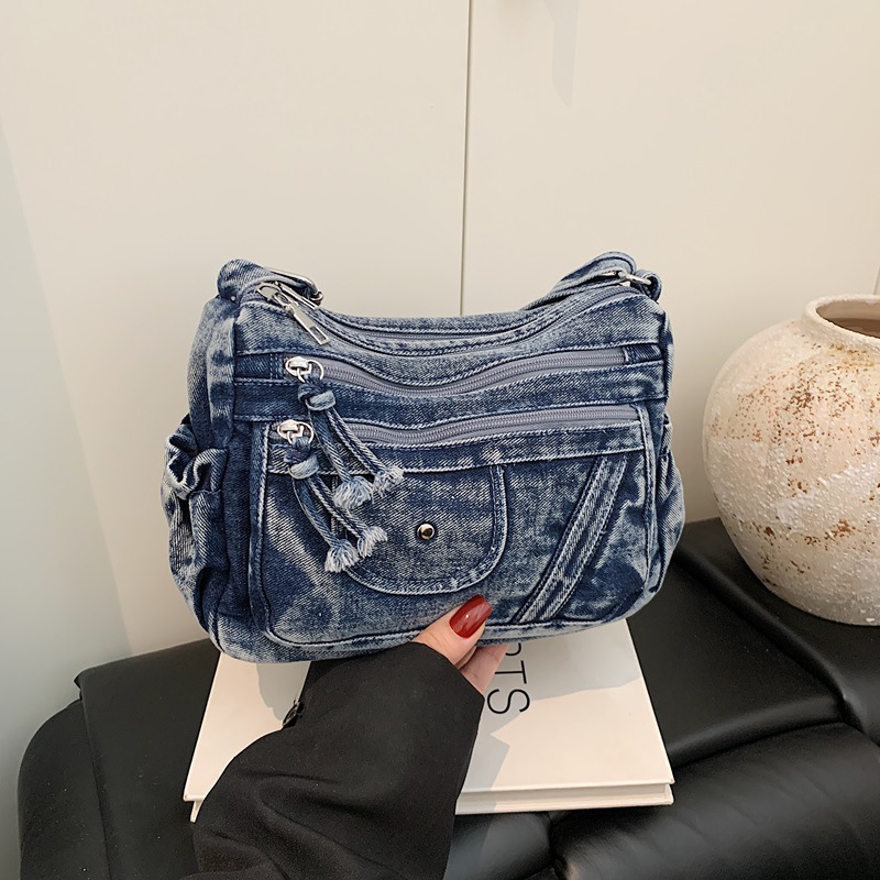Luxury Bags Blue - Torba w stylu street style retro