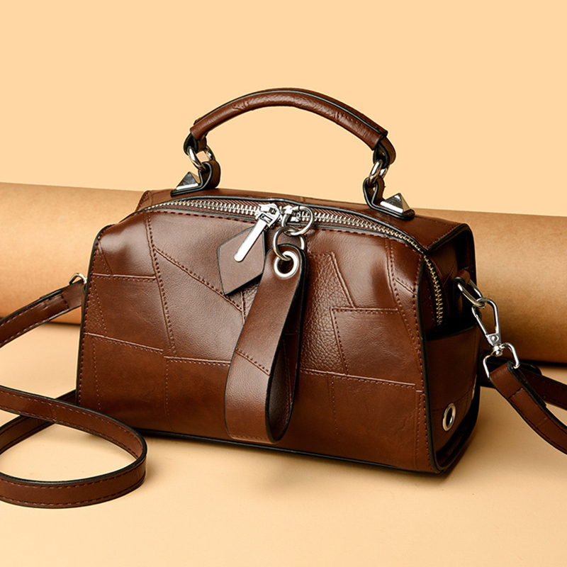 Luxury Bags Entry - Damski plecak z prawdziwej skóry, prosta