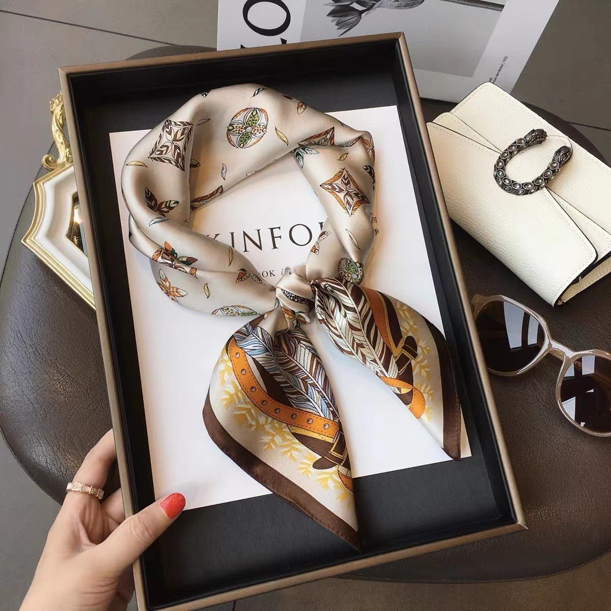 Luksusowy modny nadruk 70 * 70 – Discount Luxury Bags recenzja i cena